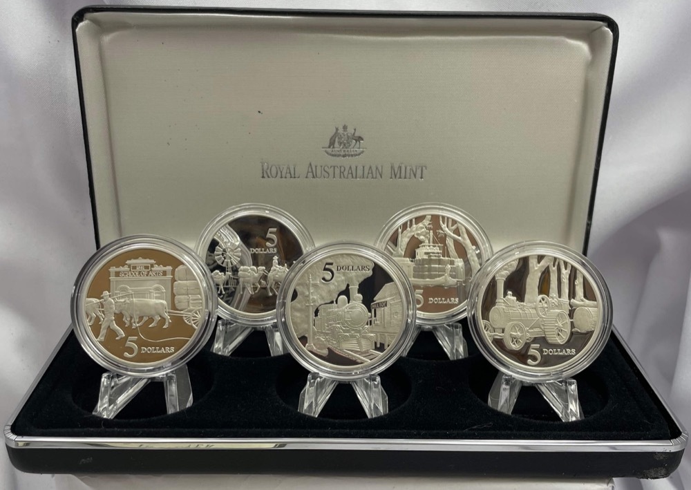 1997 Masterpieces in Silver Proof Coin Set Damaged Box