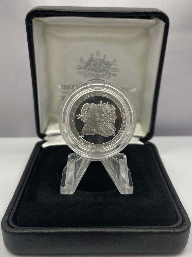 2010 One Dollar Silver Proof Coin 100 Years of Coinage Brisbane ANDA Show Special product image
