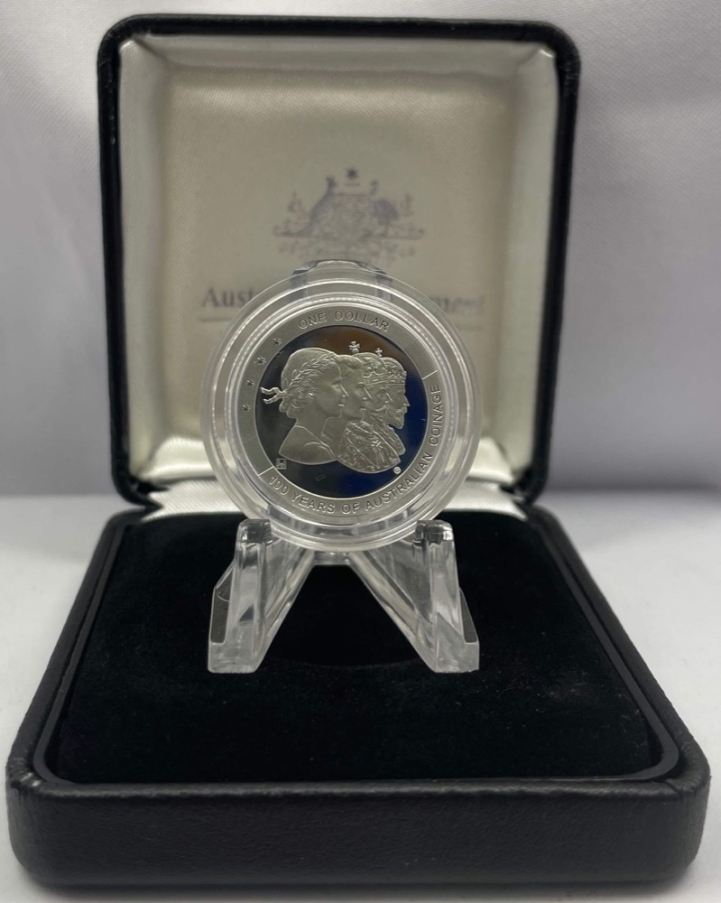 2010 One Dollar Silver Proof Coin 100 Years of Coinage Melbourne ANDA Show Special product image