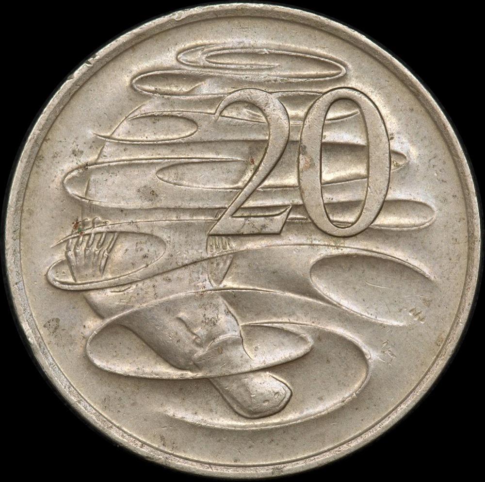 Undated 20 Cents Split Planchet (Reverse only) Extremely Fine