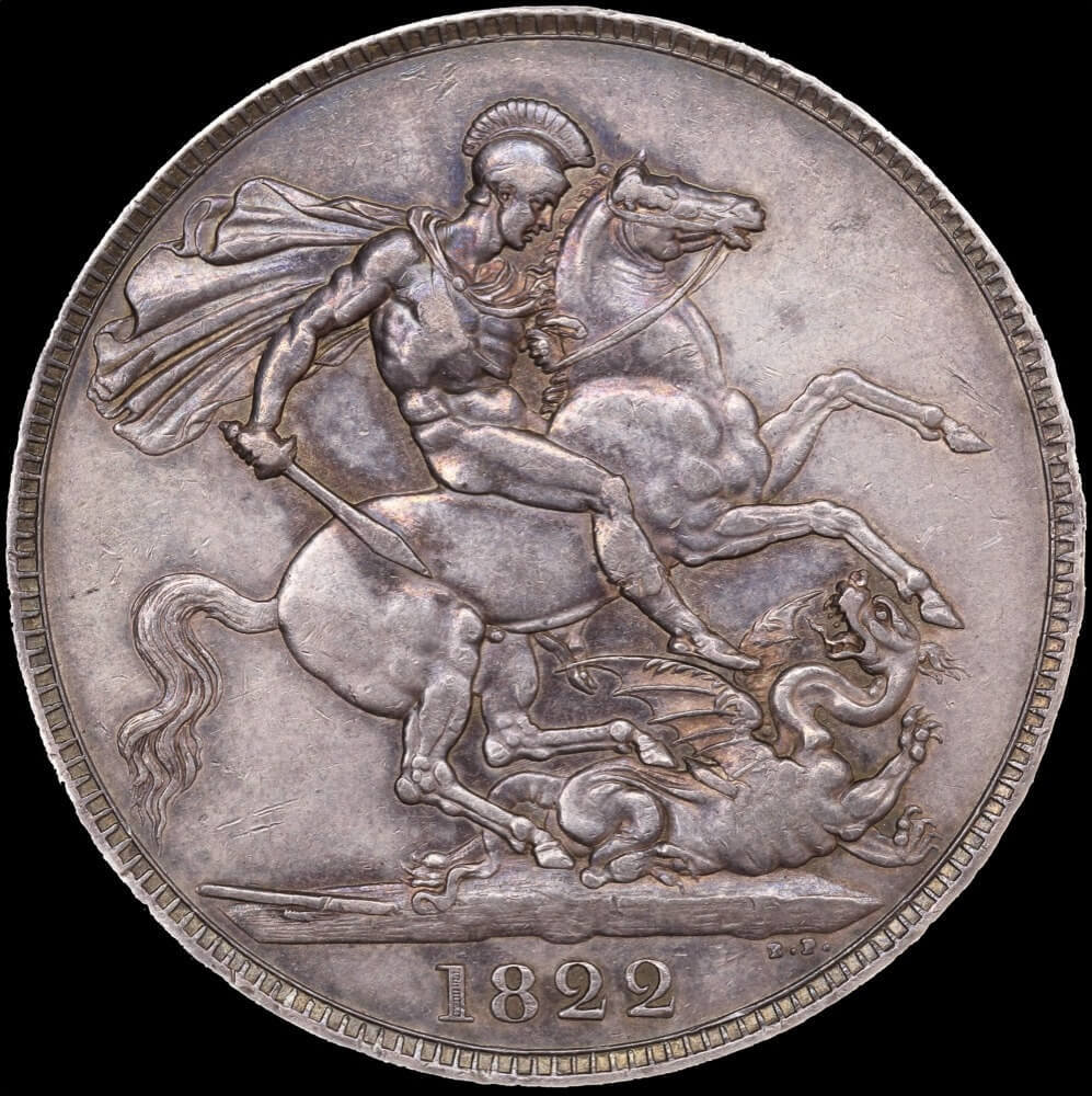 1822 Silver Crown George IV S#3805 good EF