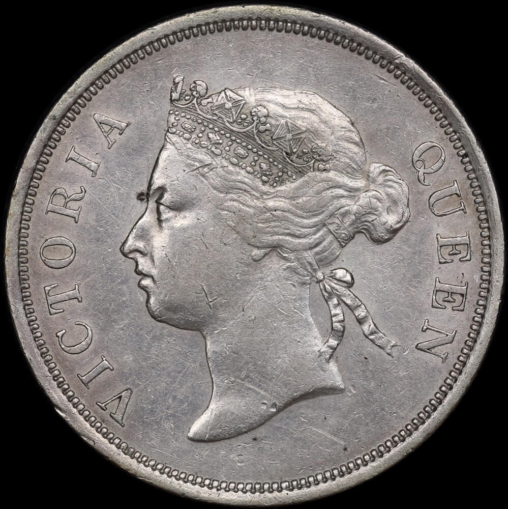 Straits Settlements 1891 Silver 50 Cents Extremely Fine product image