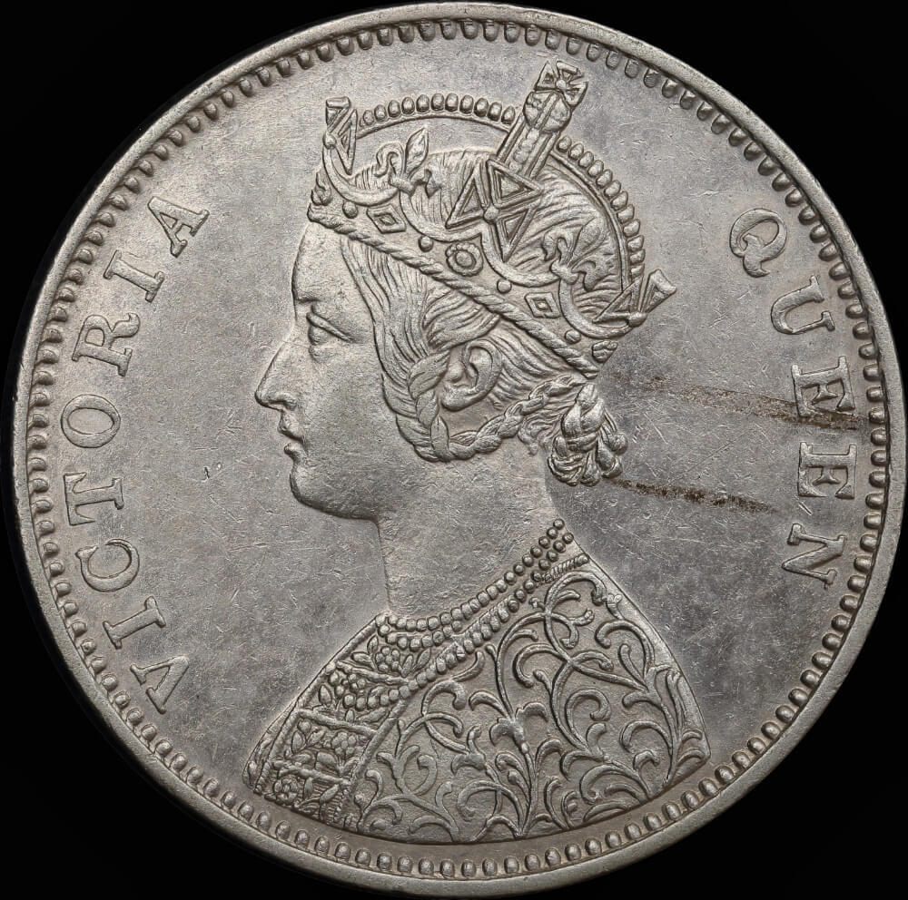 India 1876 One Rupee About Unc product image