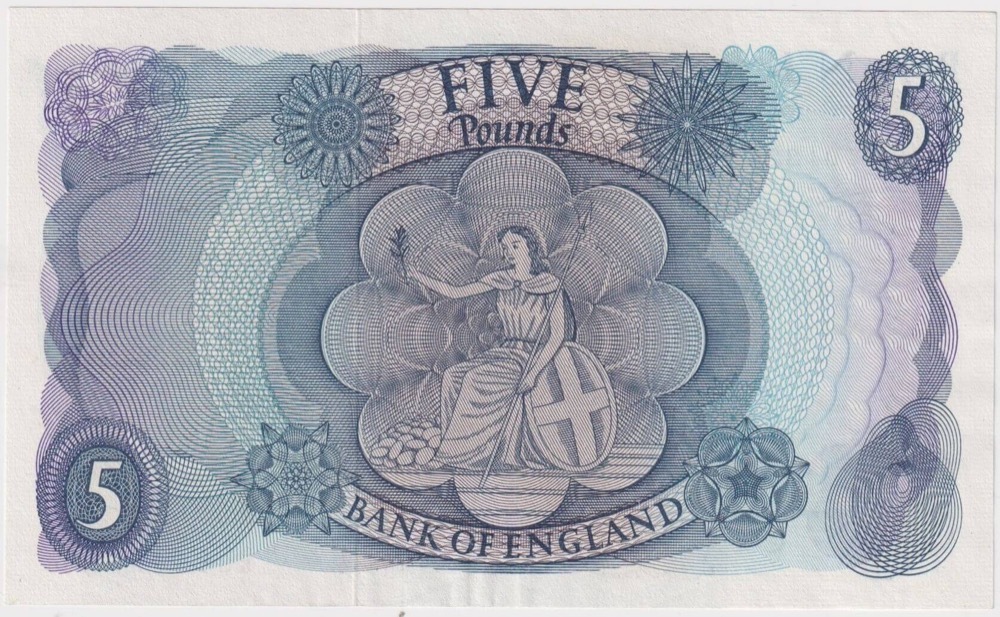 Great Britain 1963-1966 5 Pounds P# 375a Uncirculated product image