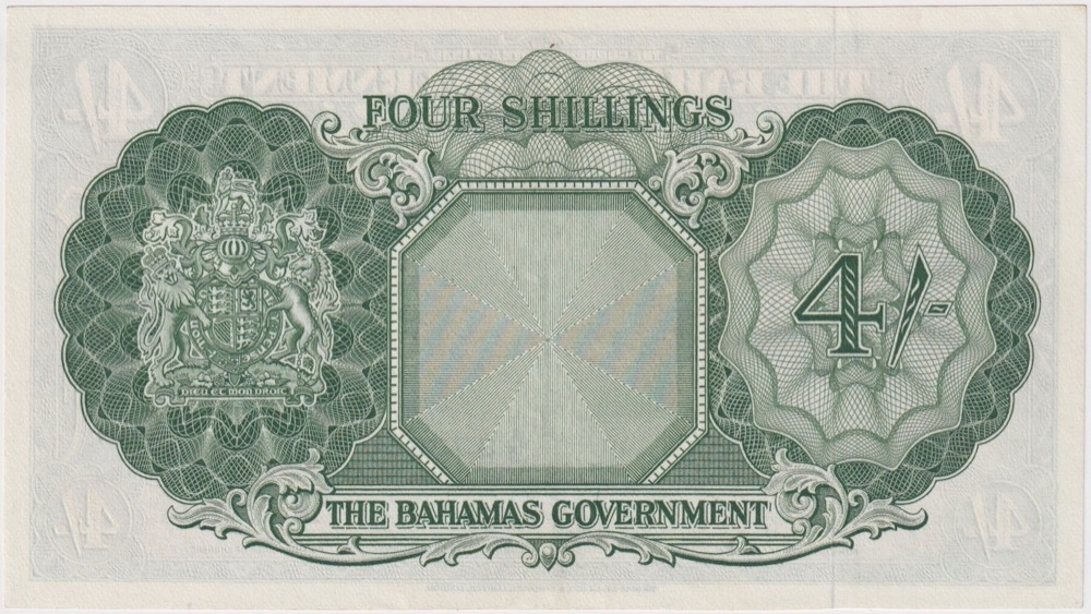 Bahamas 1953 4 Shillings P# 26c About Unc product image