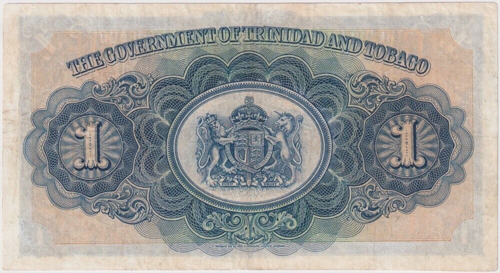 Trinidad and Tobago 1939 1 Dollar P# 5b Very Fine product image