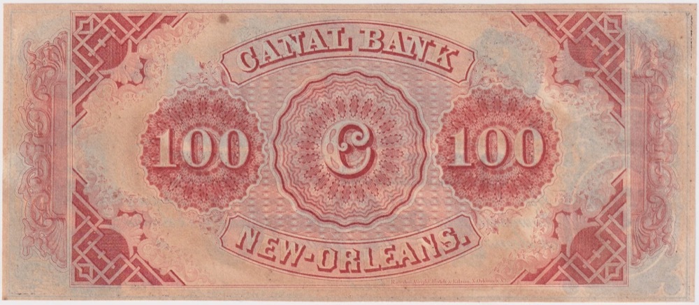 New Orleans Canal Bank 1850's 100 Dollars  About Unc product image