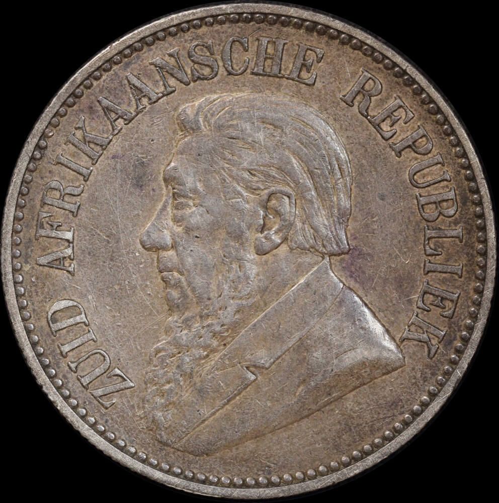 South Africa 1896 Silver Half Crown KM# 7 Extremely Fine product image