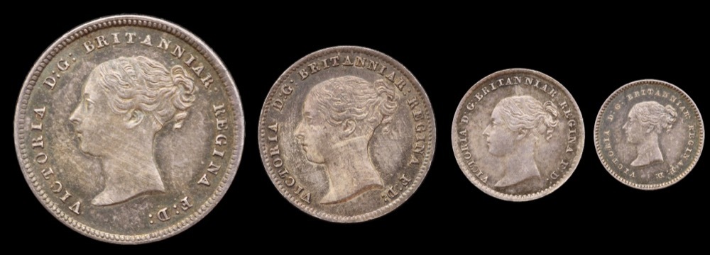 1844 Silver Maundy Coin Set Victoria S#3916  product image