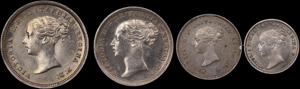 1872 Silver Maundy Coin Set Victoria S#3916  product image