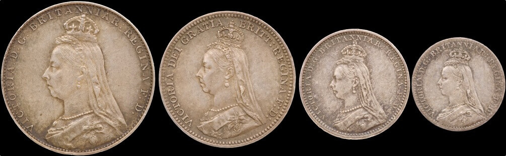 1891 Silver Maundy Coin Set Victoria S#3932  product image