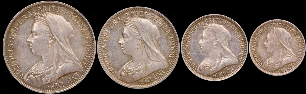 1895 Silver Maundy Coin Set Victoria S#3943  product image