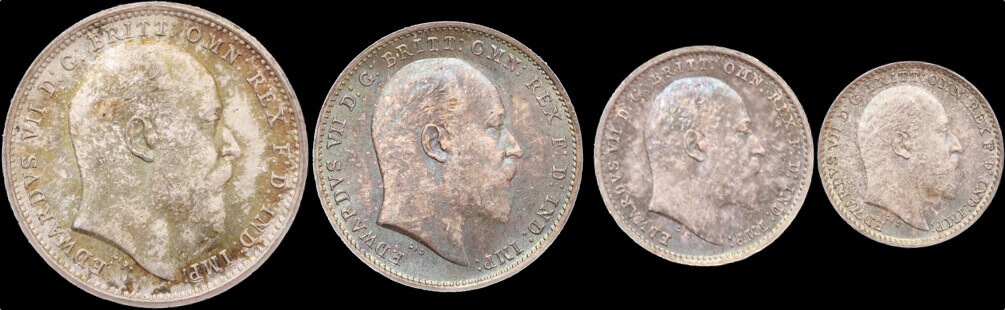 1905 Silver Maundy Coin Set Edward VII S#3985  product image