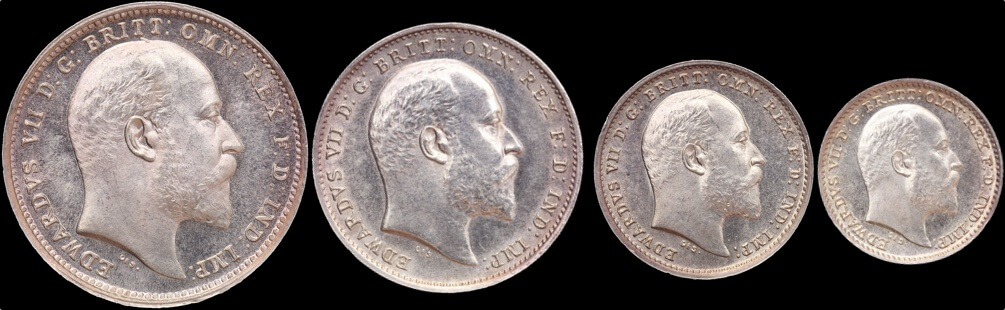 1910 Silver Maundy Coin Set Edward VII S#3985  product image