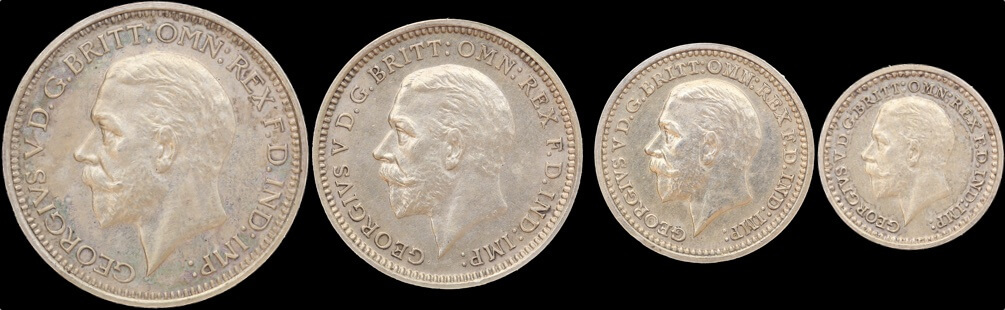 1928 Silver Maundy Coin Set George V S#4043  product image