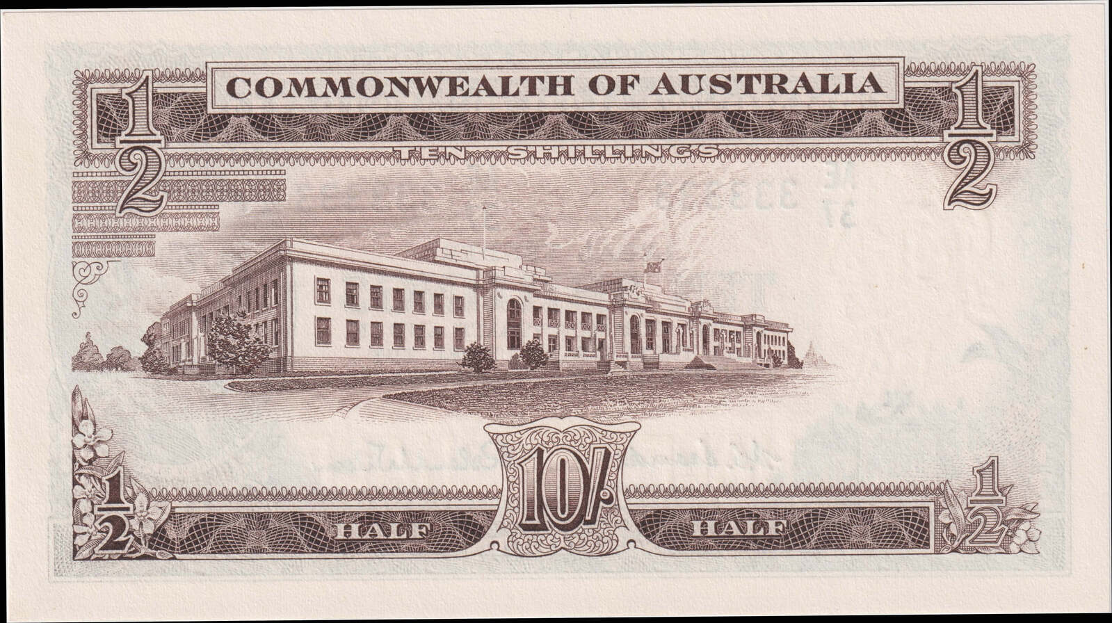 1954 Ten Shilling Coombs/Wilson R16 Solid Serial Uncirculated