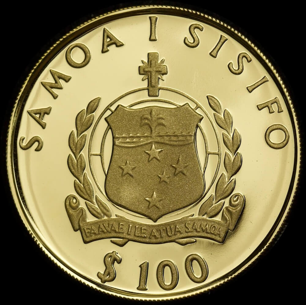 Samoa 1979 Gold 100 Tala - Cook Bicentennial KM# 34 (No Box) product image
