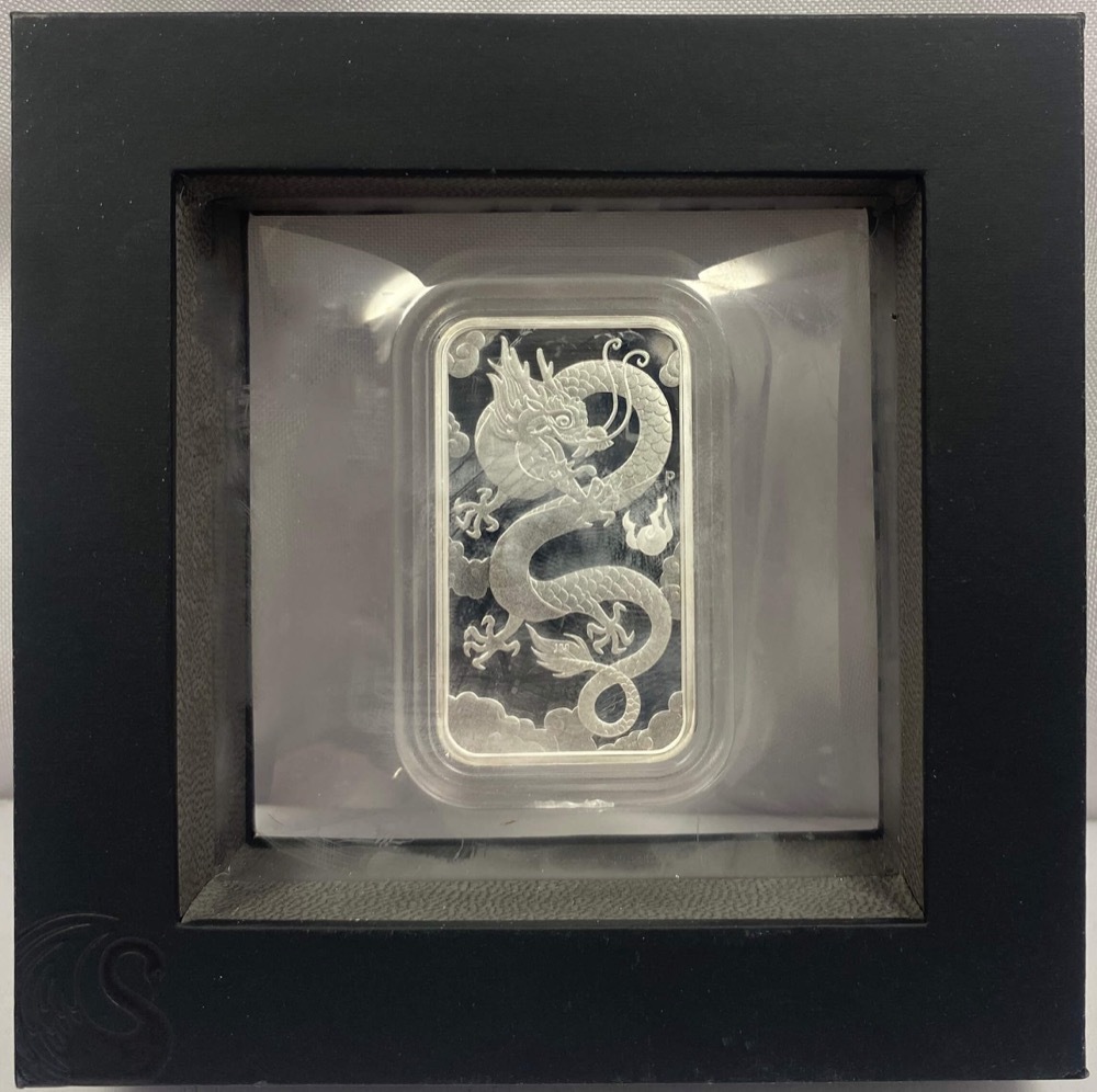2019 Silver 1oz Rectangular Proof Coin - Lunar Dragon product image