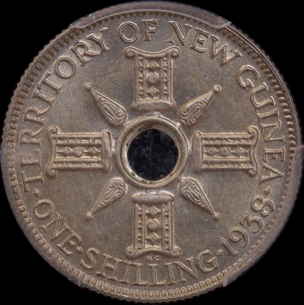 Papua New Guinea 1938 Silver Shilling Gem Unc PCGS MS66 product image