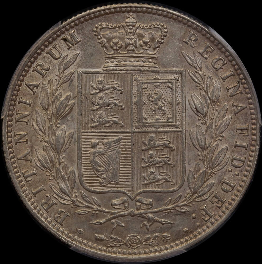 1877 Silver Halfcrown Victoria S#3889 PCGS AU58 product image