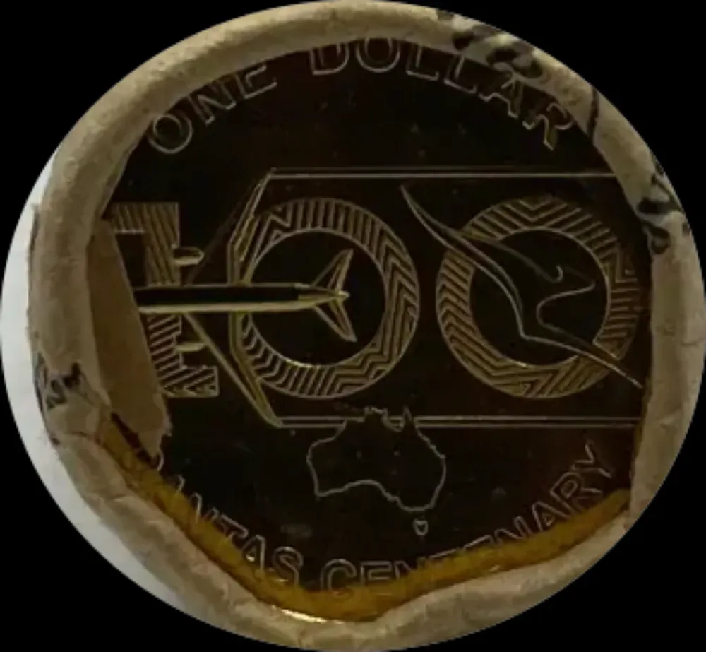 2020 1 Dollar Mint Roll Qantas Centenary (Tails/Tails)