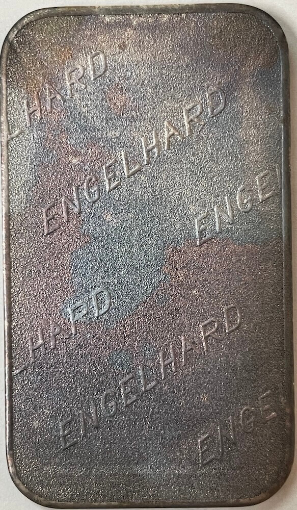 Silver One Ounce Rectangular Ingot Engelhard 99.9% circa 1980's