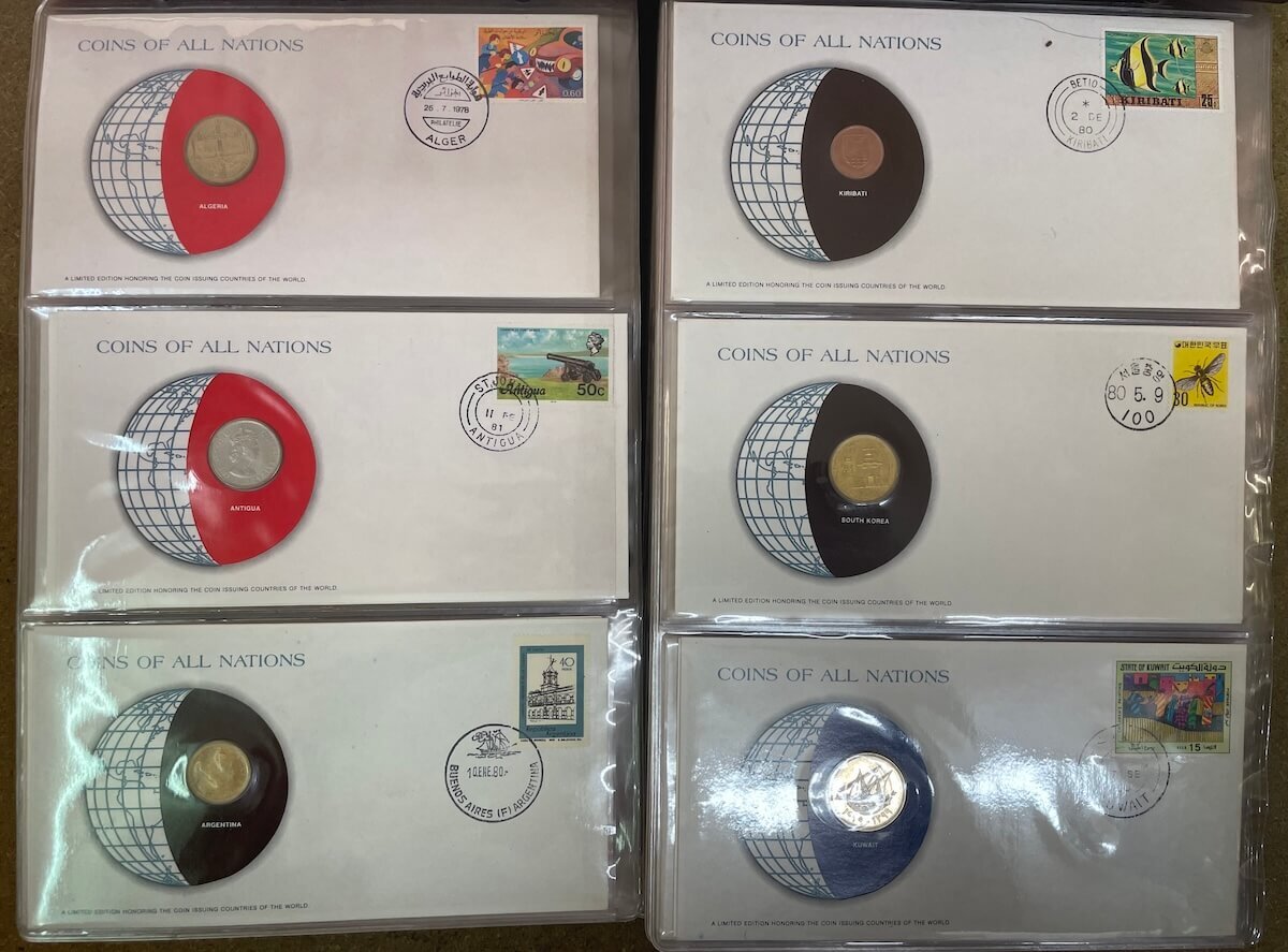 ◯ COINS OF ALL NATIONS VOL. I & IV Coin Sets of All Nations Album Slip case Volume 1 (No Coins