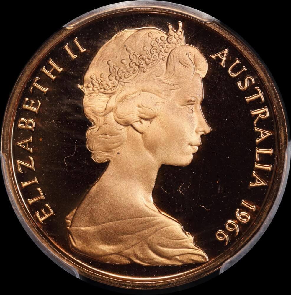 Australia 1966 Proof 2 Cents PCGS PR 68DCAM