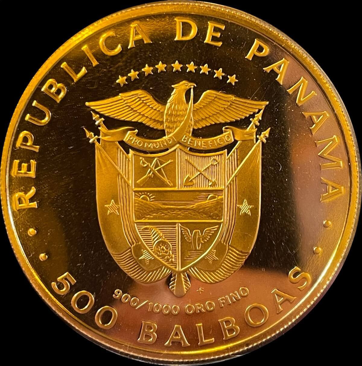 Panama 1976 Gold 500 Balboas KM# 42 product image