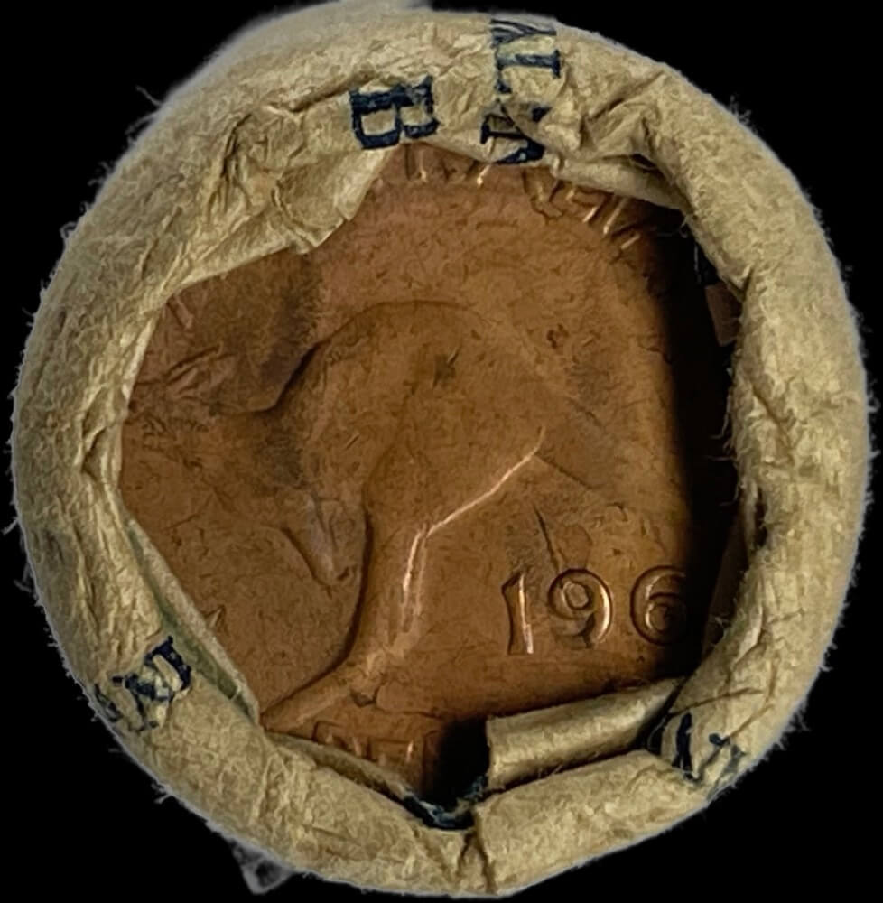 1964-Y Penny Original Bank Roll Of 60 Coins