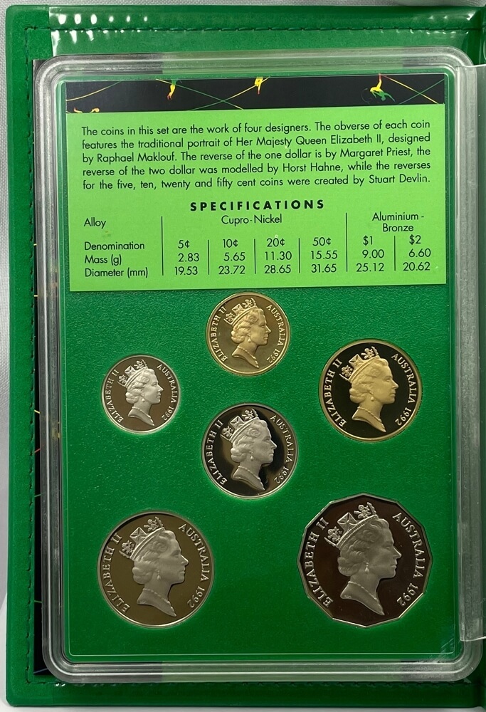 Australia 1992 Proof Coin Set Barcelona Damaged Packaging