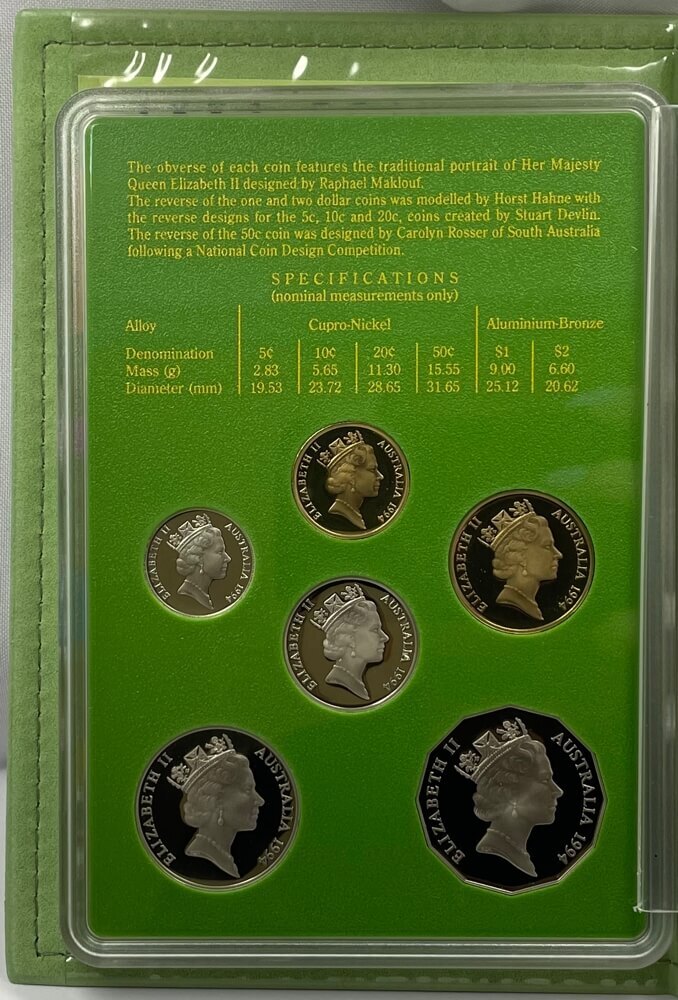 Australia 1994 Proof Coin Set Year of the Family Damaged Packaging