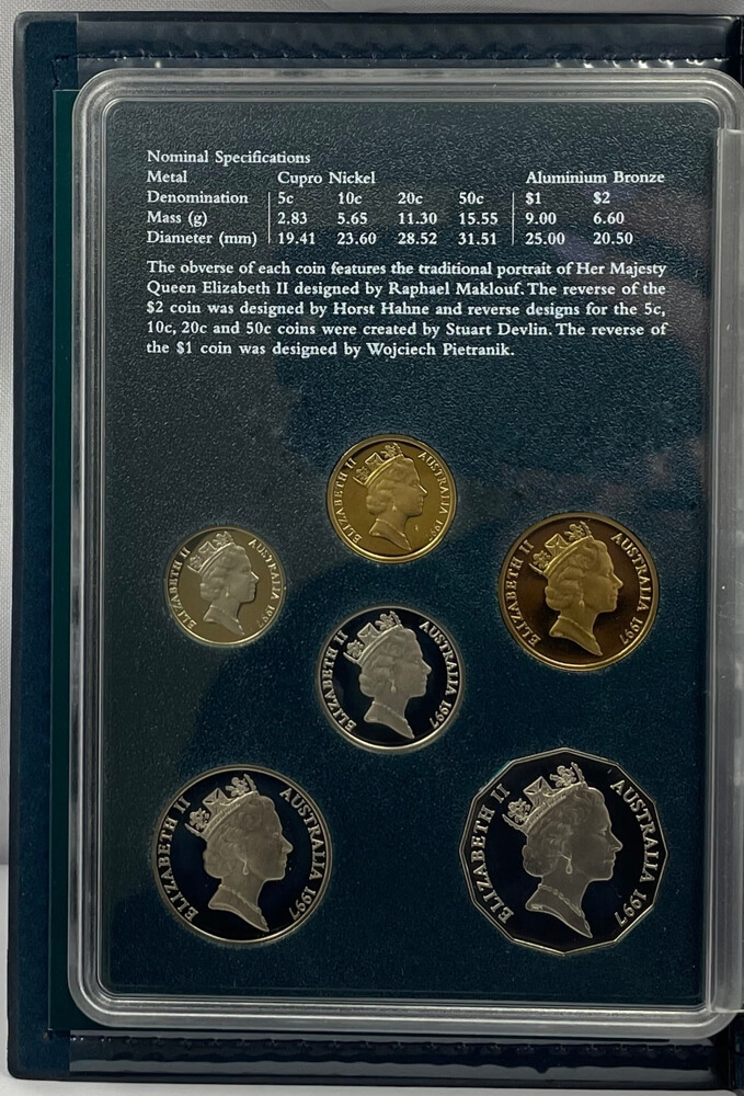 Australia 1997 Proof Coin Set Kingsford Smith Damaged Packaging