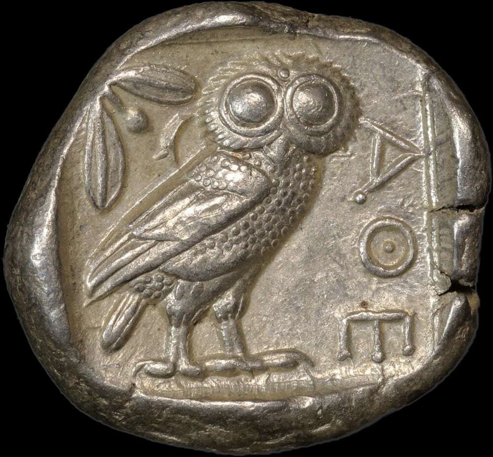 Ancient Greece (Attica) Athens Silver Tetradrachm 454-404 BC Owl about EF