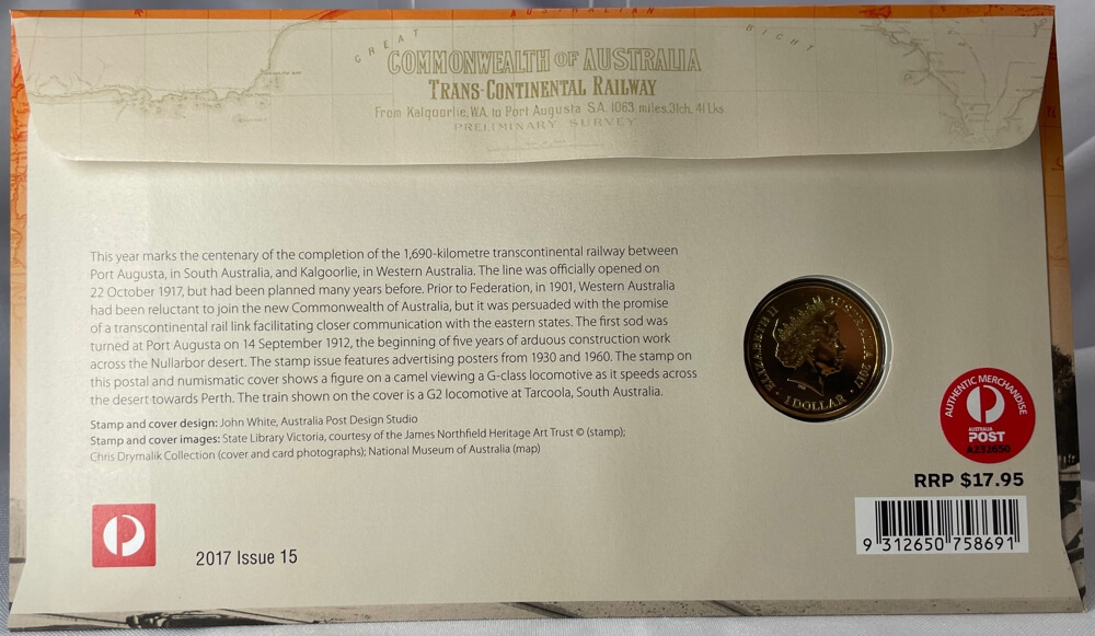 2017 1 Dollar PNC Trans Australian Railway Centenary product image