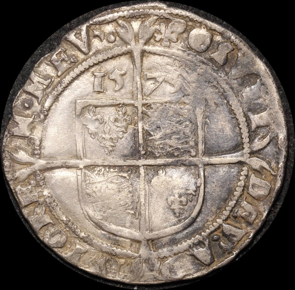 1575 Silver Sixpence Elizabeth I S#2563 about VF