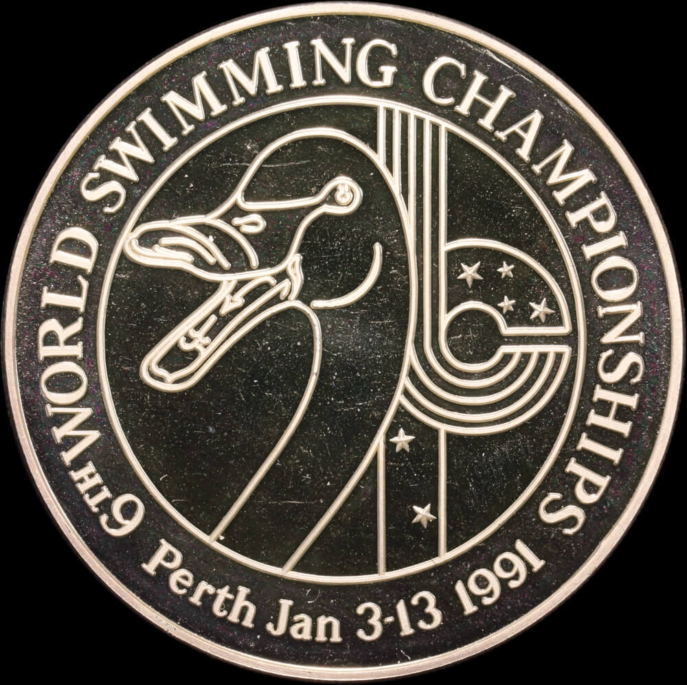 Perth Mint 1991 Silver 1oz Medallion World Swimming Championships product image