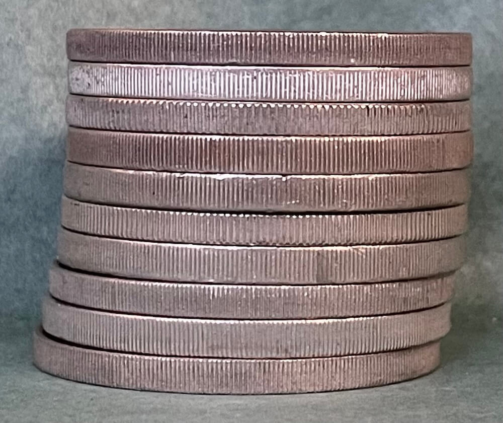 Bulk Lot of 10 Copper Nickel Crowns product image