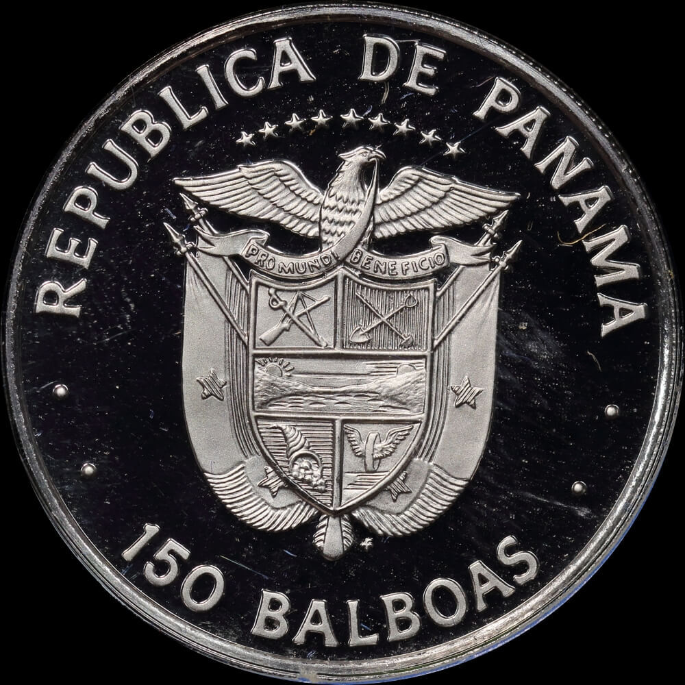 Panama 1976 Platinum Proof 150 Balboas KM# 43 150th Anniversary - Pan Congress product image