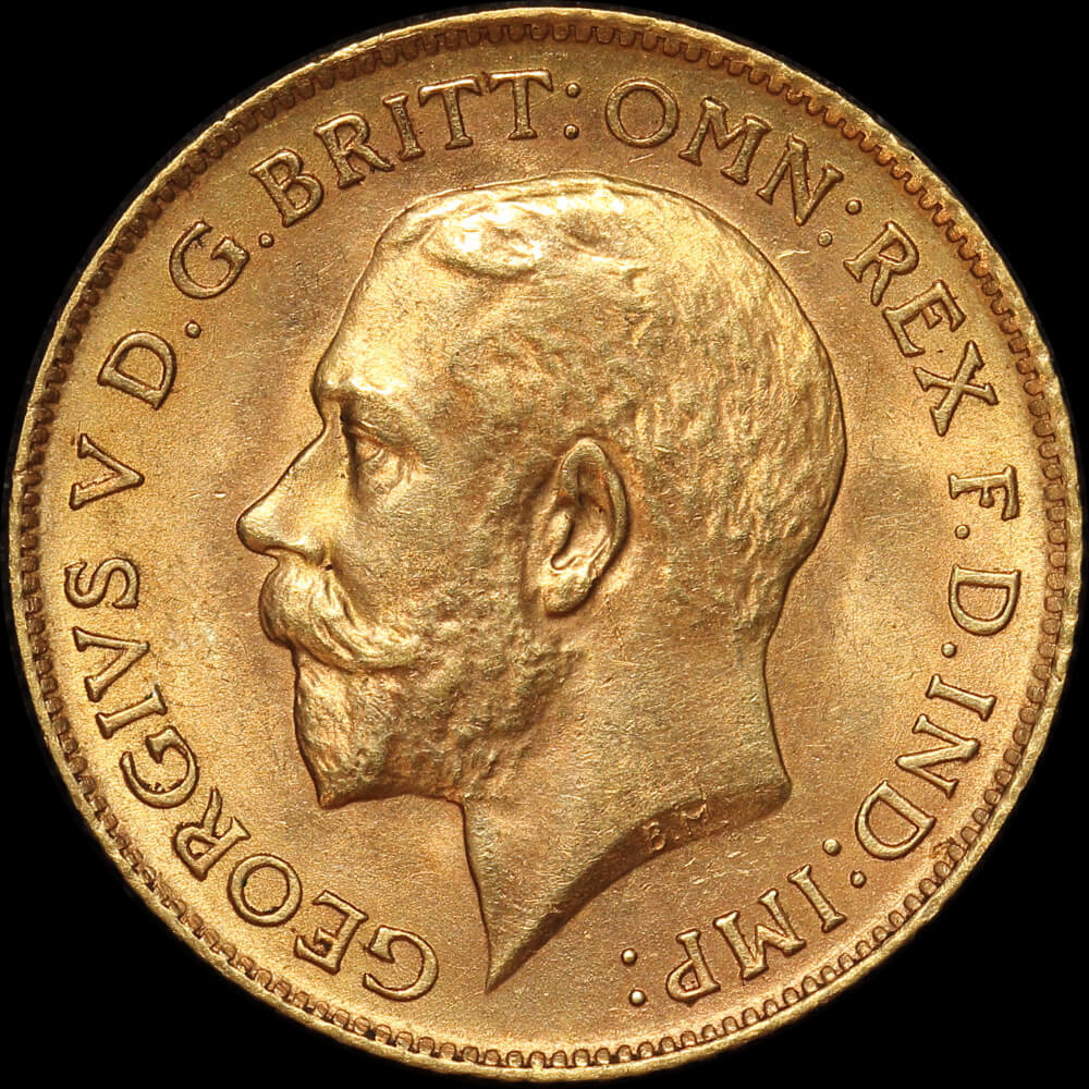 1913 Gold Half Sovereign George V S#3950 Uncirculated product image