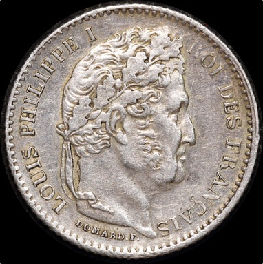 France 1846 -A Silver 25 Centimes KM# 755 GEF product image