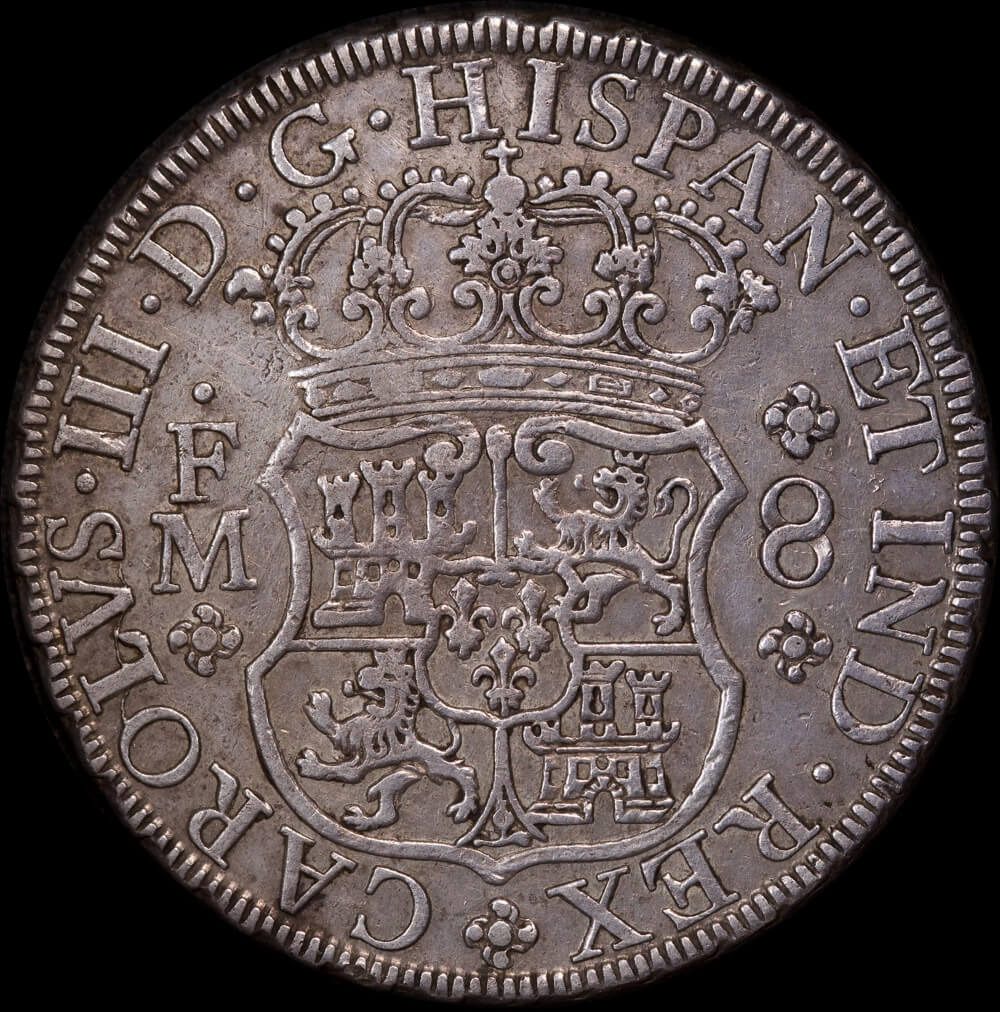 Mexico 1770 Silver 8 Reales KM#105 good VF