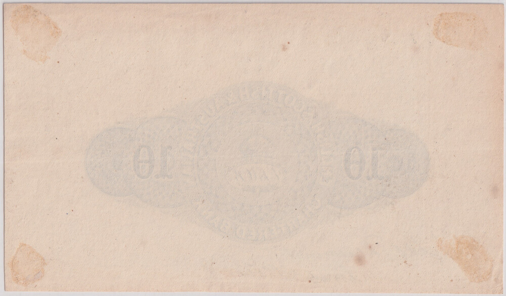 English, Scottish & Australian Chartered Bank 1889 Ten Pound Printers Proof PMG 55 About Unc