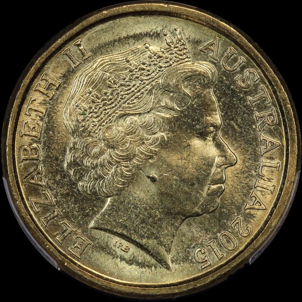 2015 Coloured 2 Dollar Coin Lest We Forget (PCGS MS64)