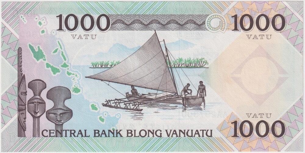 Vanuatu 1982 1000 Vatu AA Serials Shing/Howard P#3 Uncirculated