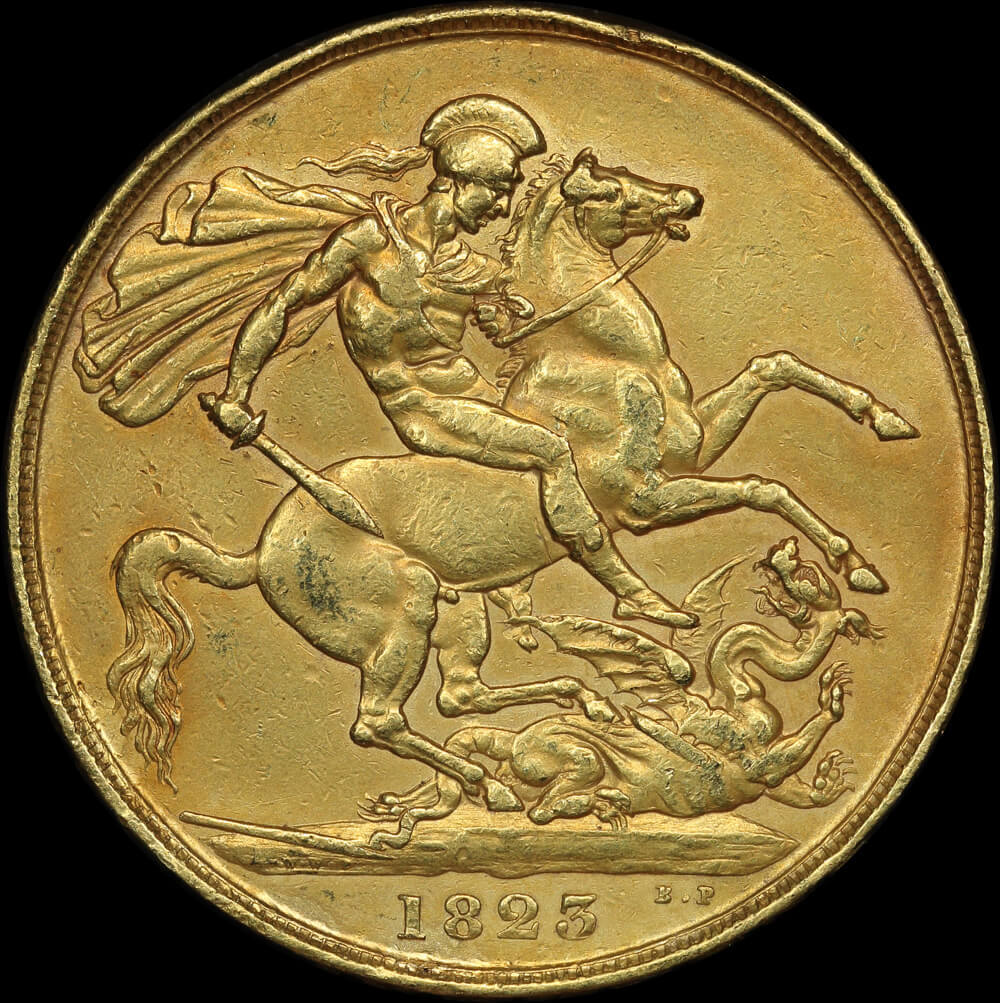 1823 Gold Two Pounds George IV S#3978 good VF product image