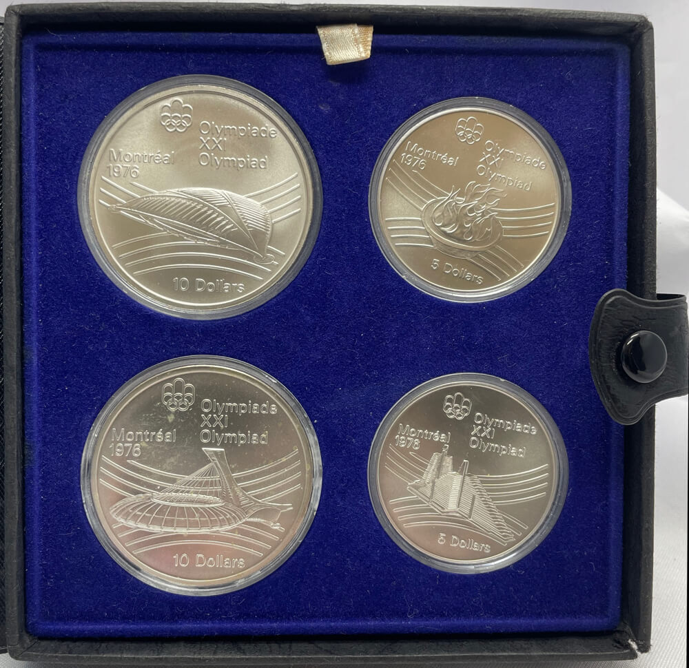 Canada 1976 Silver 4 Coin Set Uncirculated Montreal Olympics product image