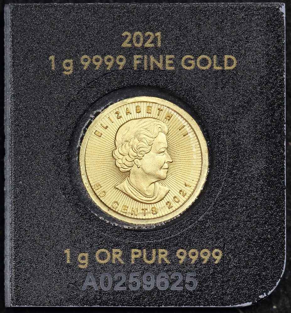 Canada 2021 Gold 50 Cent 1 Gram Maple Leaf product image