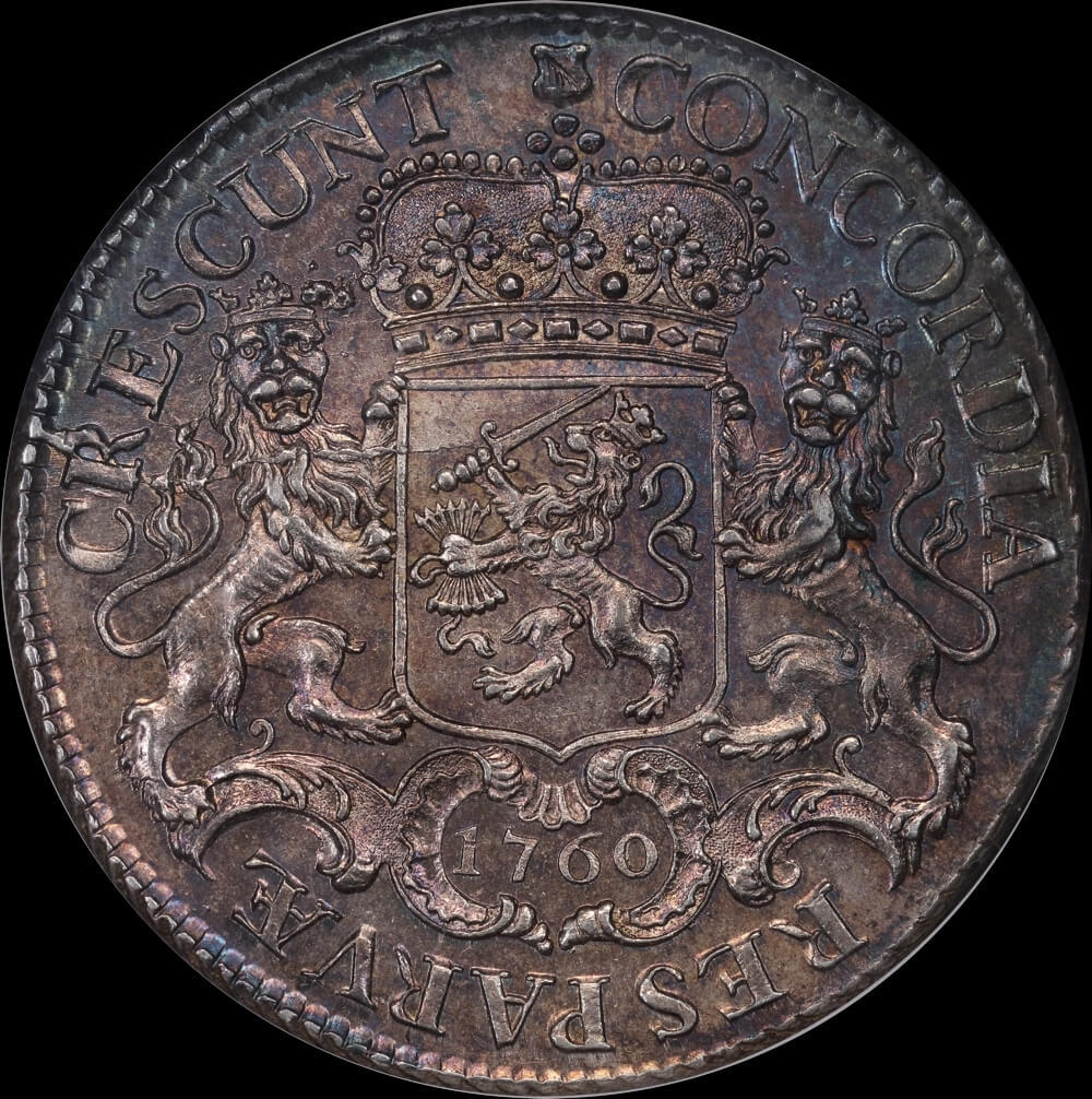 Netherlands  (Utrecht) 1760 Silver Ducaton 'Silver Rider' Dav#1832 NGC MS63 product image