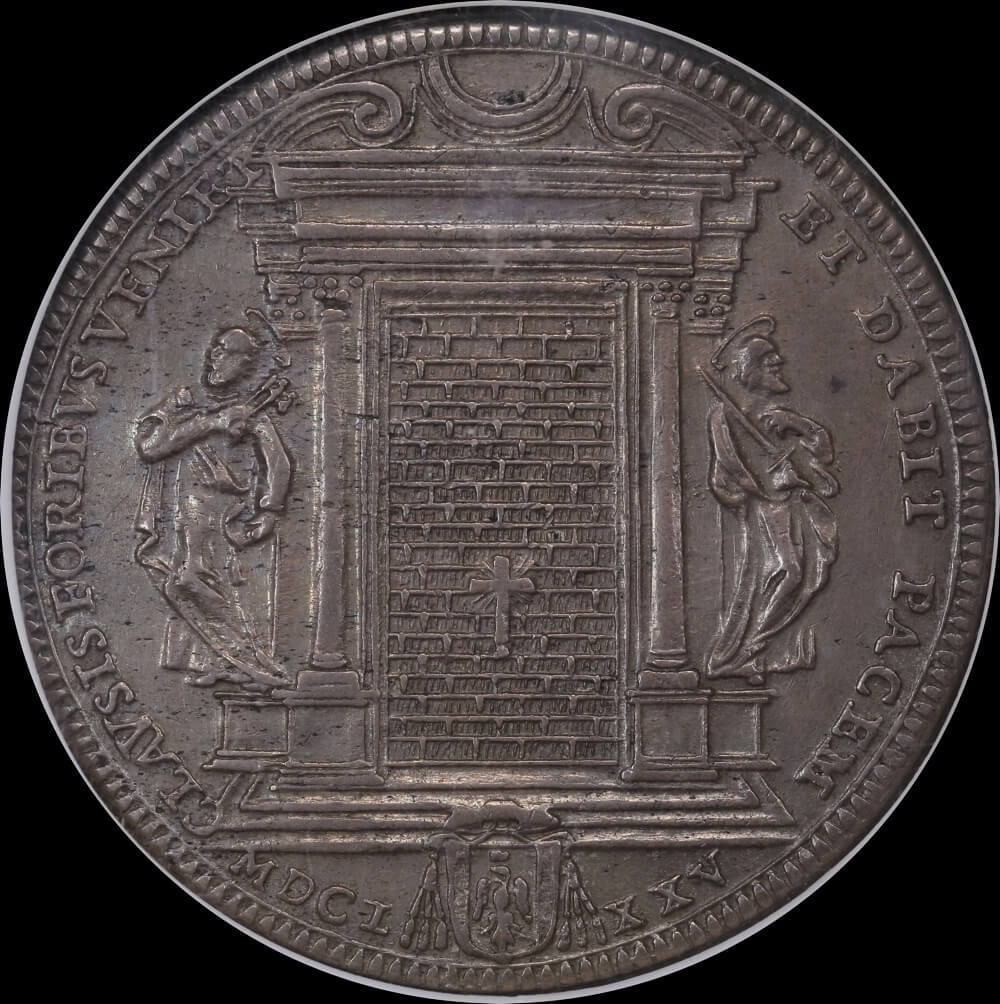 Italy (Papal States) 1675 Silver Piastra Jubilee Dav#4079 NGC AU58 product image